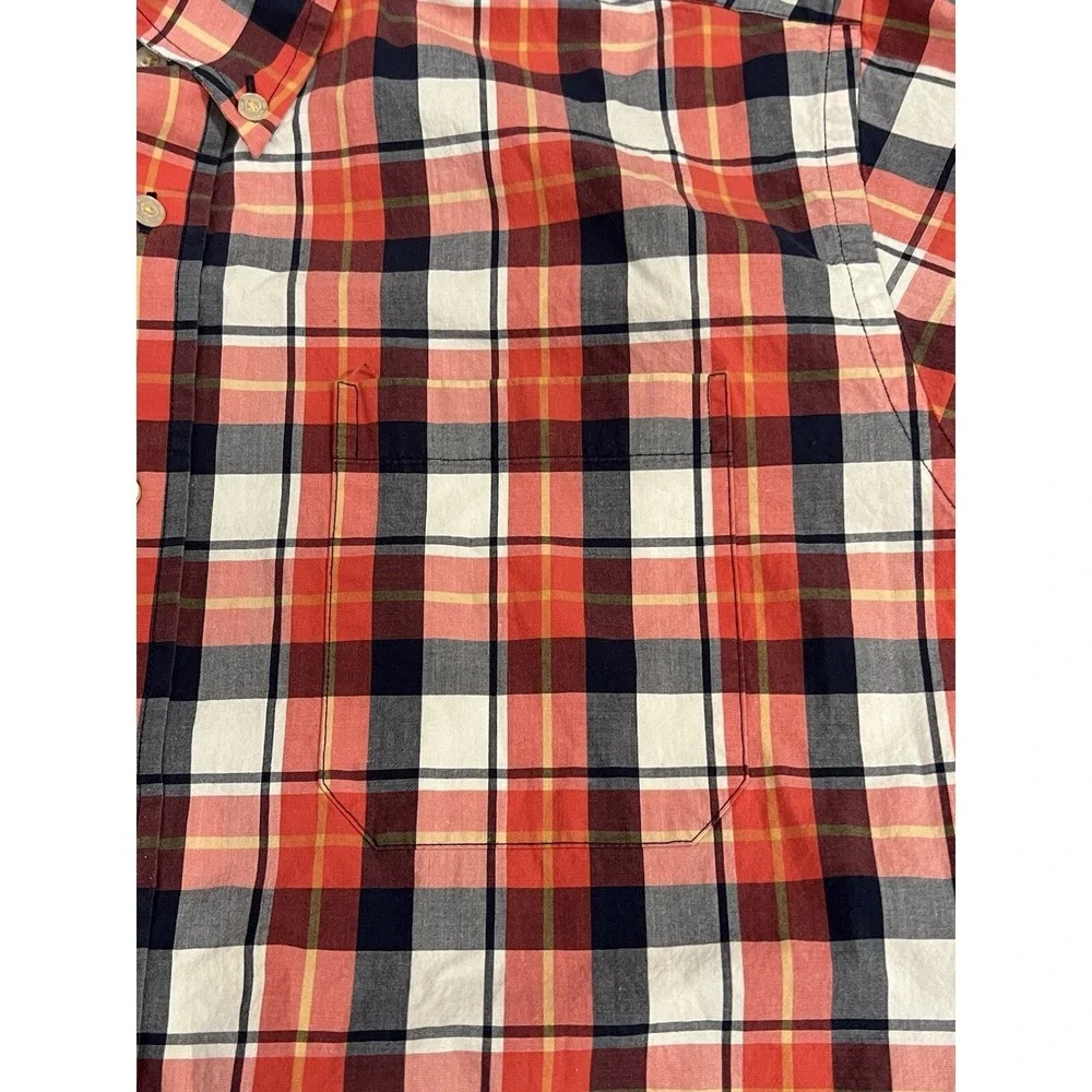 Southern Tide Long Sleeve Button Up Men's Shirt Red Plaid Size L Classic Fit - Picture 4 of 6